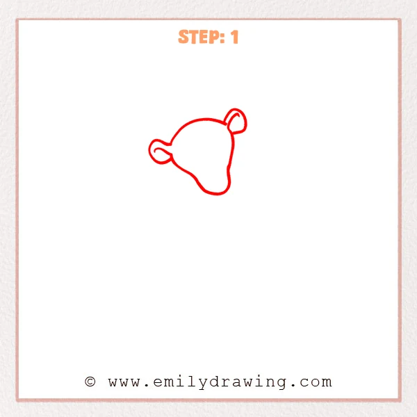 how to draw a tigger - Step 1