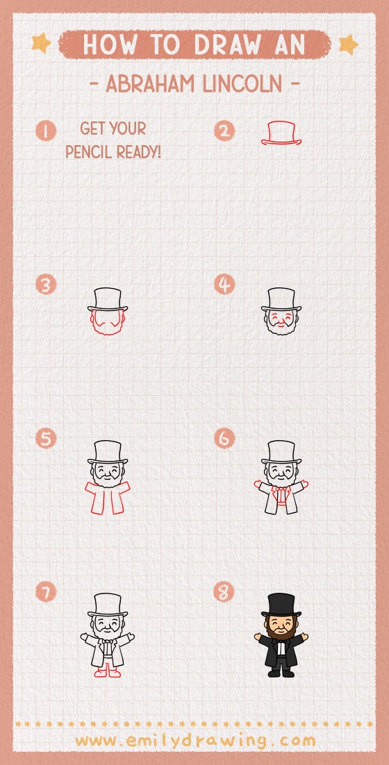how to draw an abraham lincoln pinterest pin