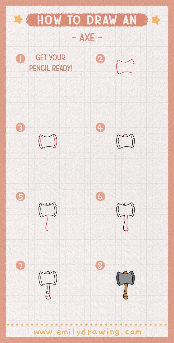 how to draw an axe pinterest pin