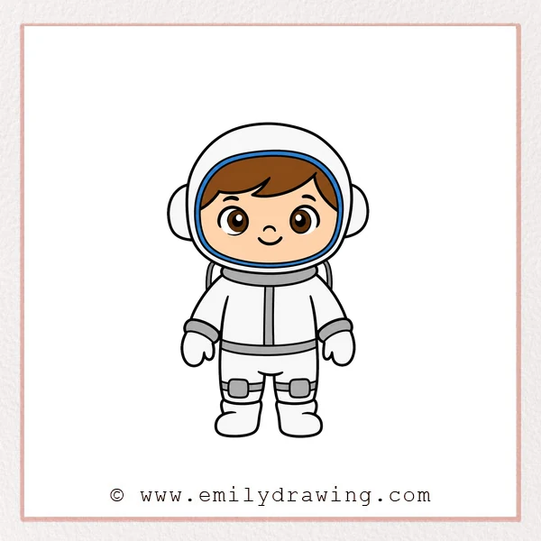Preview of Cartoon Astronaut drawing