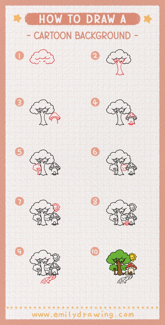how to draw a cartoon background pinterest pin