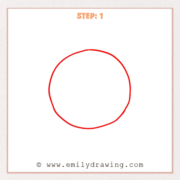how to draw a cartoon basketball - Step 1 progression of the cartoon basketball drawing after the "draw the ball" stage.