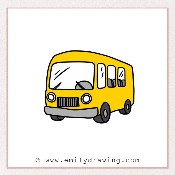 Preview of Cartoon Bus drawing