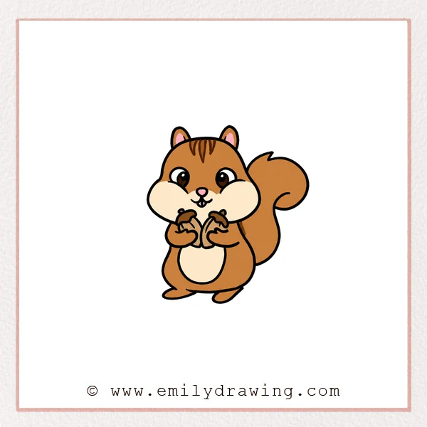 Preview of Cartoon Chipmunk drawing