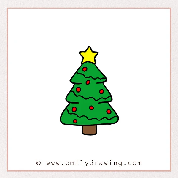 Preview of Cartoon Christmas Tree drawing