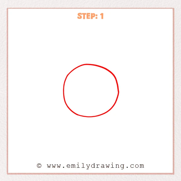how to draw a cartoon clock - Step 1 progression of the cartoon clock drawing after the "draw the clock face" stage.