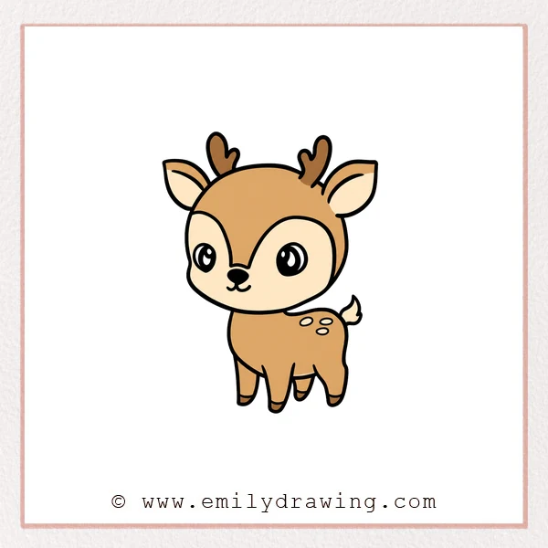 Preview of Cartoon Deer drawing