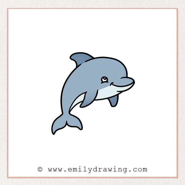 Preview of Cartoon Dolphin drawing