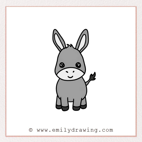 Preview of Cartoon Donkey drawing