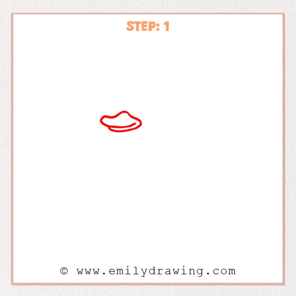 how to draw a cartoon duck - Step 1 progression of the cartoon duck drawing after the "draw the bill" stage.