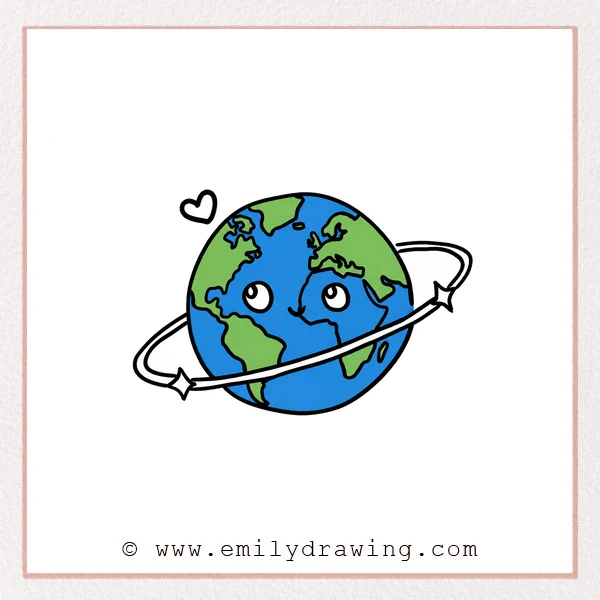 Preview of Cartoon Earth drawing