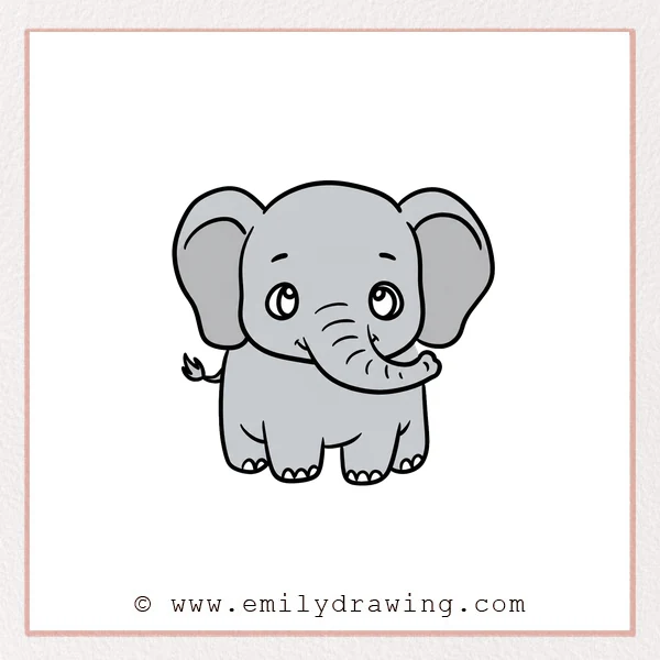 Preview of Cartoon Elephant drawing