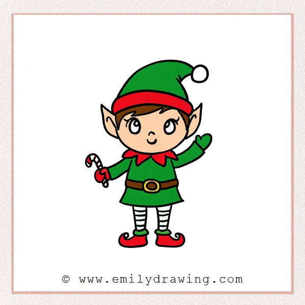 Preview of Cartoon Elf drawing
