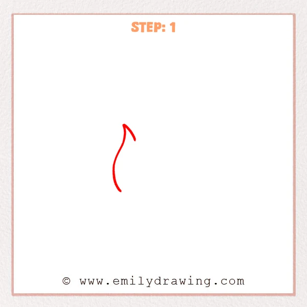 how to draw a cartoon flame - Step 1 progression of the cartoon flame drawing after the "start the flame" stage.