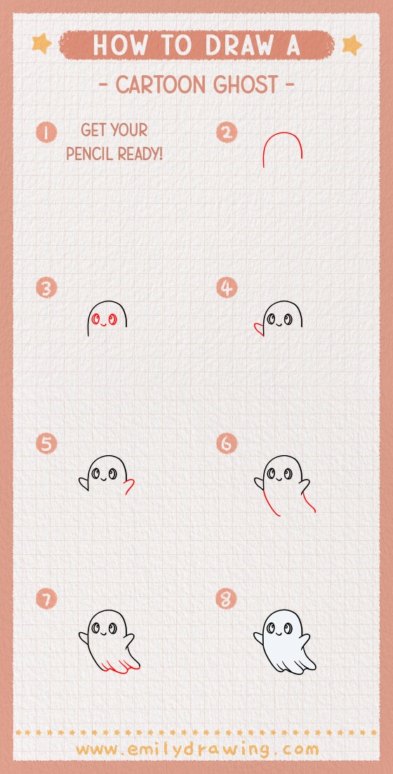 how to draw a cartoon ghost pinterest pin