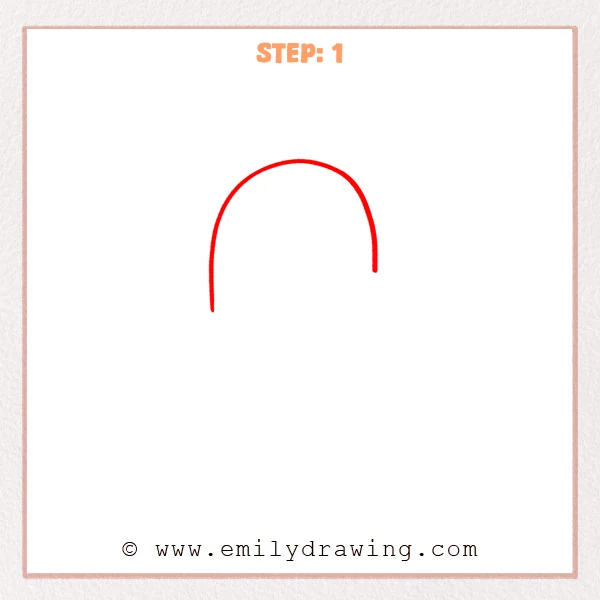 how to draw a cartoon ghost - Step 1 progression of the cartoon ghost drawing after the "draw the ghost head" stage.