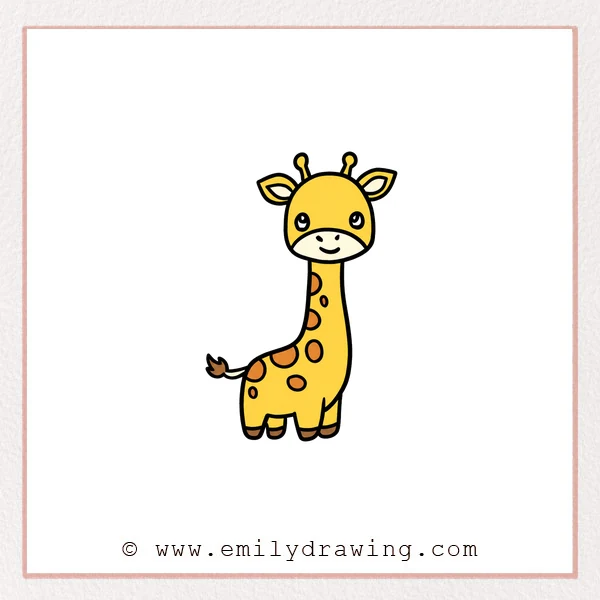 Preview of Cartoon Giraffe drawing