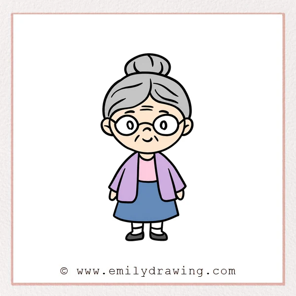 Preview of Cartoon Grandma drawing