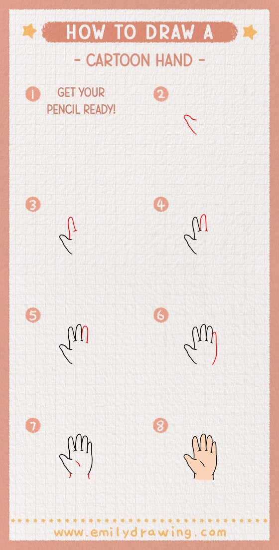 how to draw a cartoon hand pinterest pin