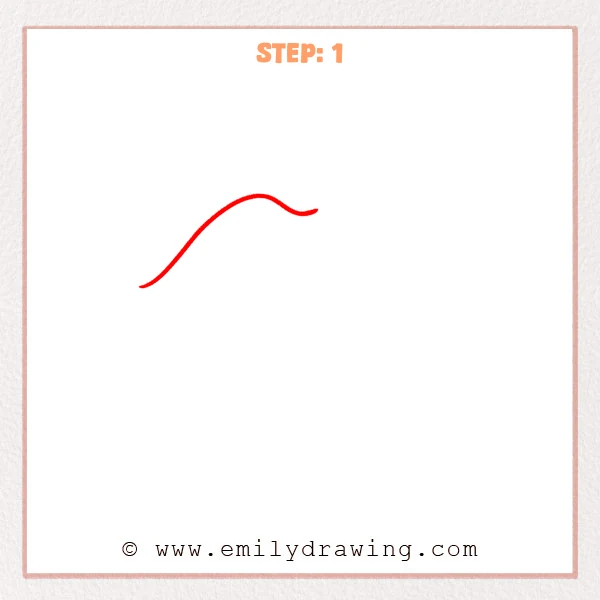 how to draw a cartoon lips - Step 1 progression of the cartoon lips drawing after the "start the upper lip" stage.
