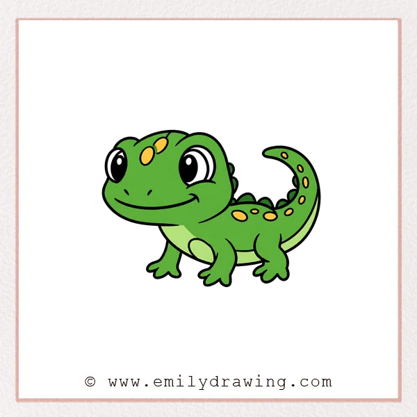 Preview of Cartoon Lizard drawing