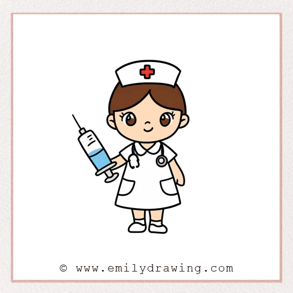 Preview of Cartoon Nurse drawing