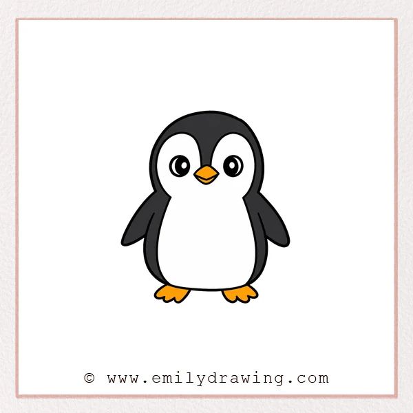 Preview of Cartoon Penguin drawing