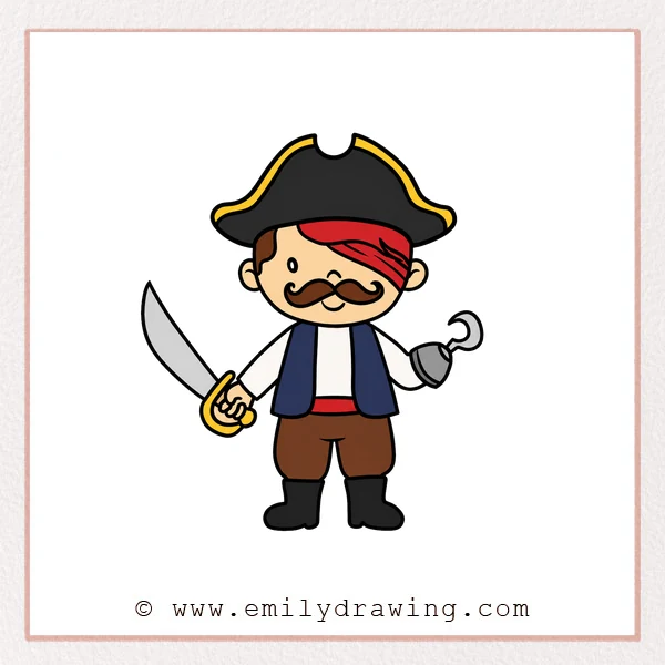 Preview of Cartoon Pirate drawing