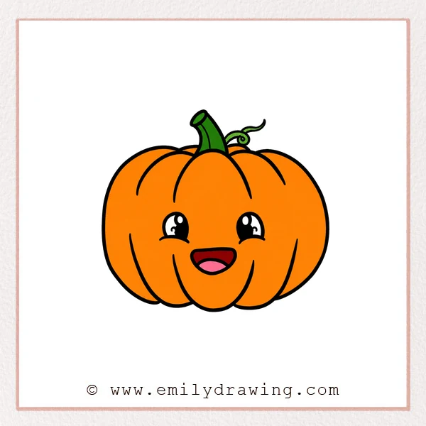 Preview of Cartoon Pumpkin drawing