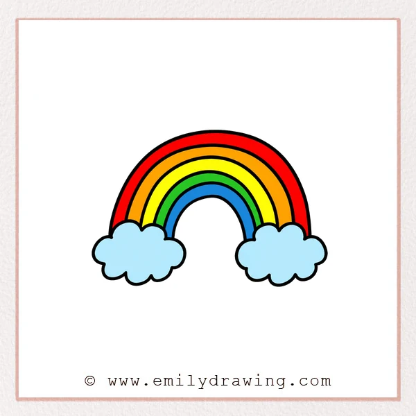 Preview of Cartoon Rainbow drawing