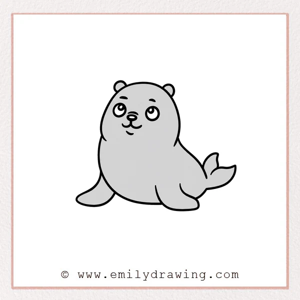Preview of Cartoon Seal drawing