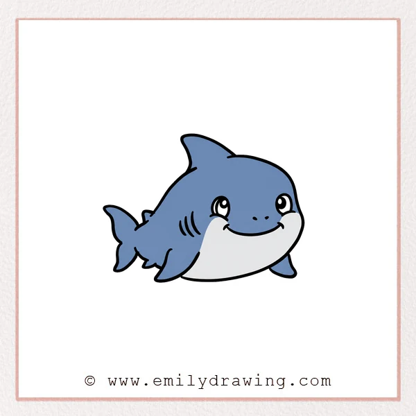 Preview of Cartoon Shark drawing