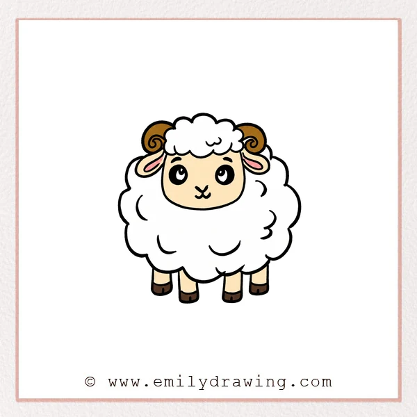Preview of Cartoon Sheep drawing