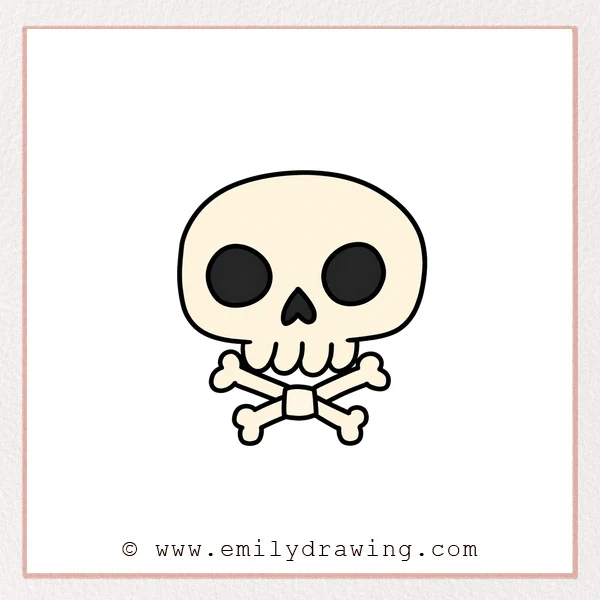 Preview of Cartoon Skull drawing