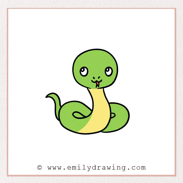 Preview of Cartoon Snake drawing