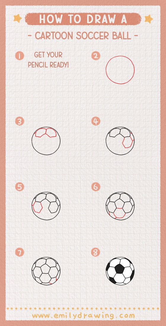 how to draw a cartoon soccer ball pinterest pin