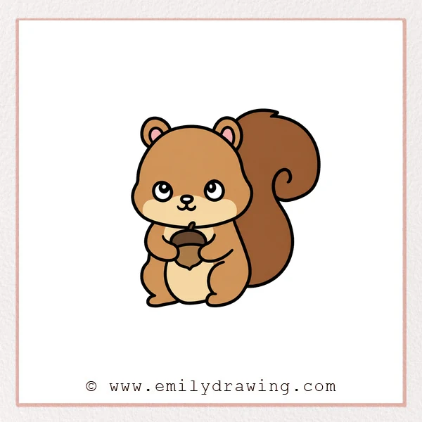 Preview of Cartoon Squirrel drawing