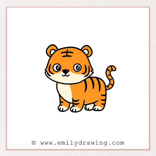 Preview of Cartoon Tiger drawing