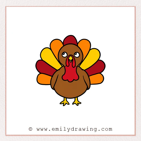 Preview of Cartoon Turkey drawing