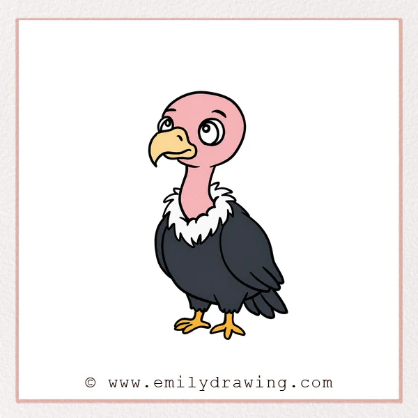 Preview of Cartoon Vulture drawing