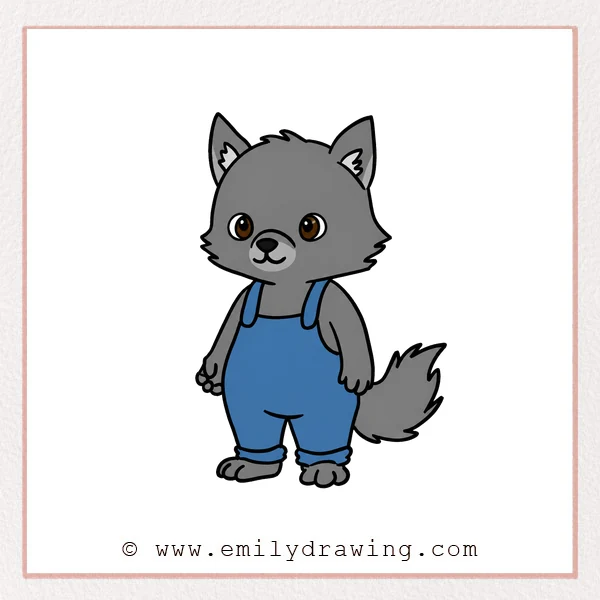 Preview of Cartoon Werewolf drawing