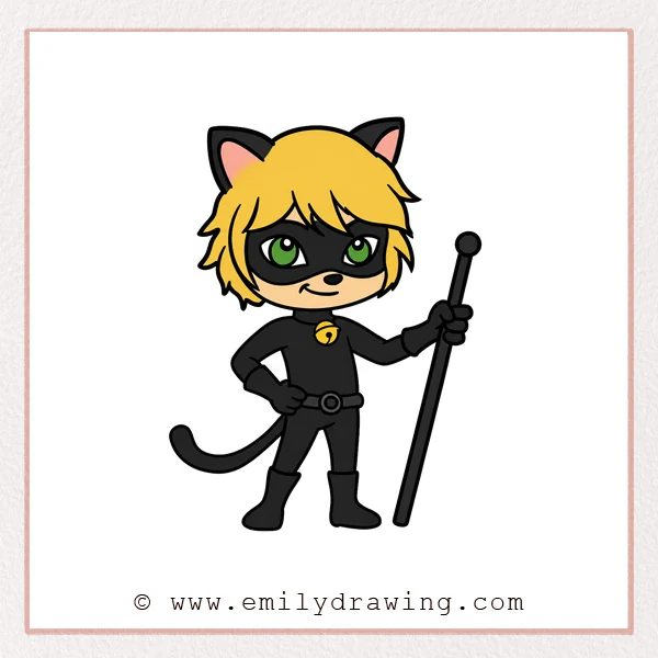 Preview of Cat Noir drawing