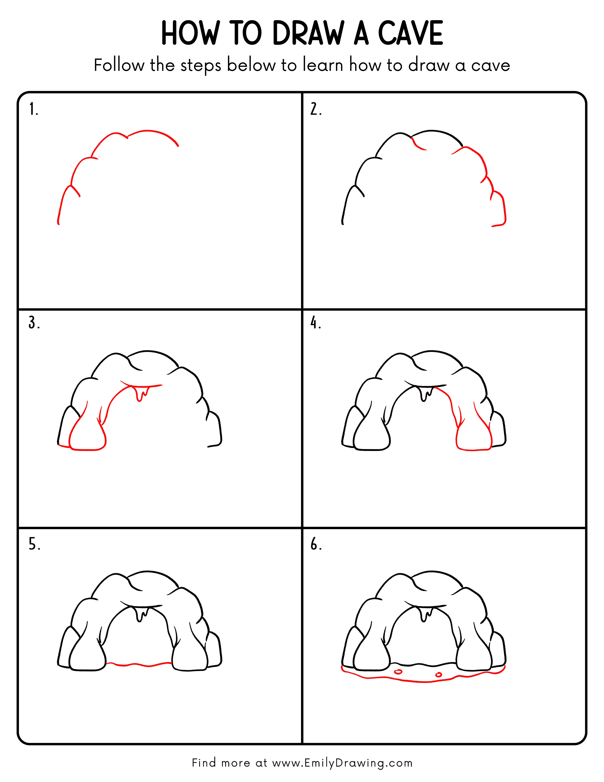 Printable Cave Drawing Guide