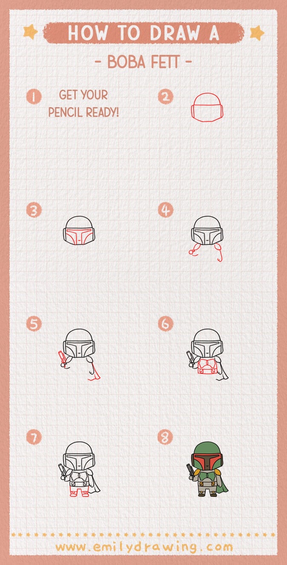how to draw a boba fett pinterest pin