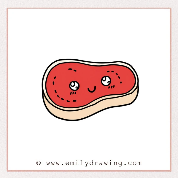 Preview of Cartoon Steak drawing