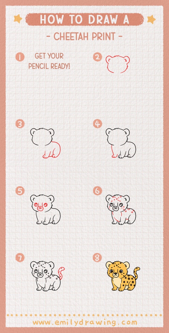 how to draw a cheetah print pinterest pin