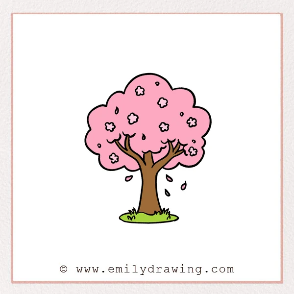 Preview of Cherry Blossom Tree drawing
