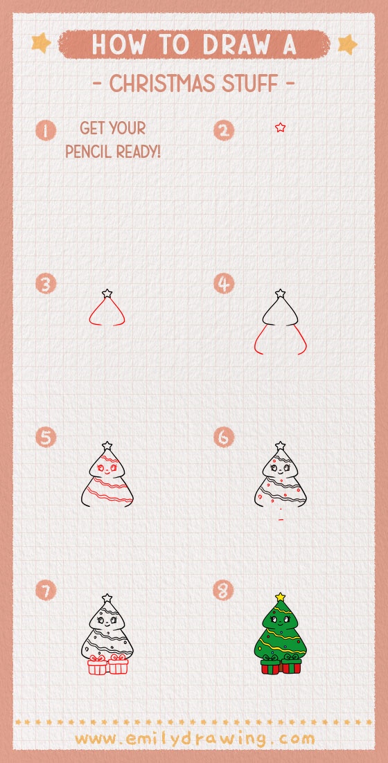 how to draw a christmas stuff pinterest pin