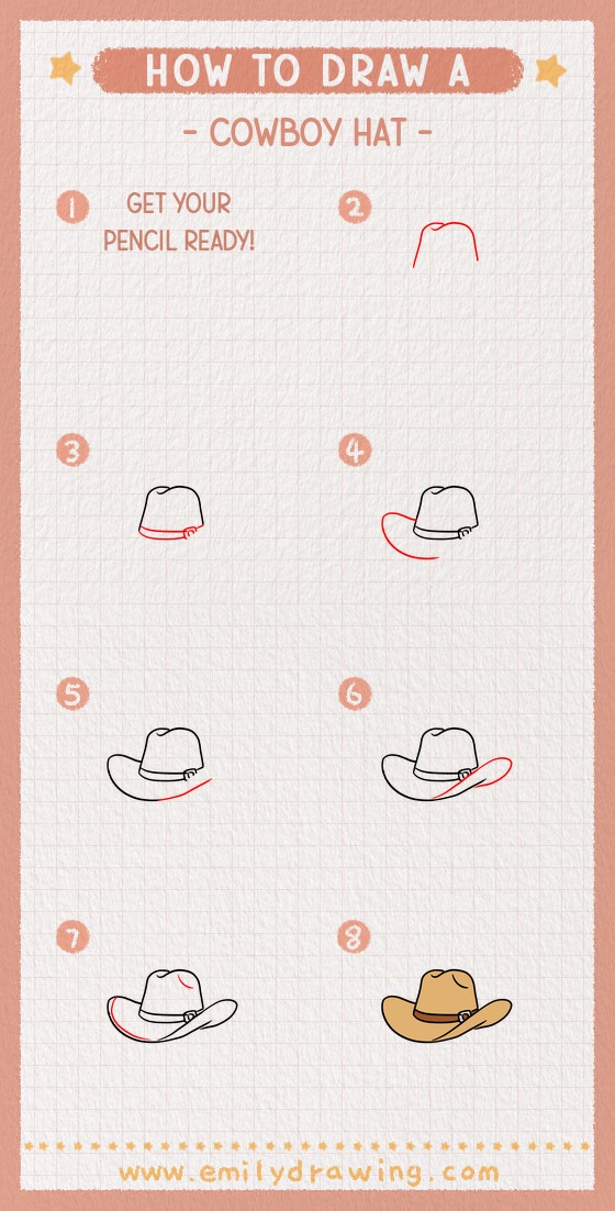 how to draw a cowboy hat pinterest pin