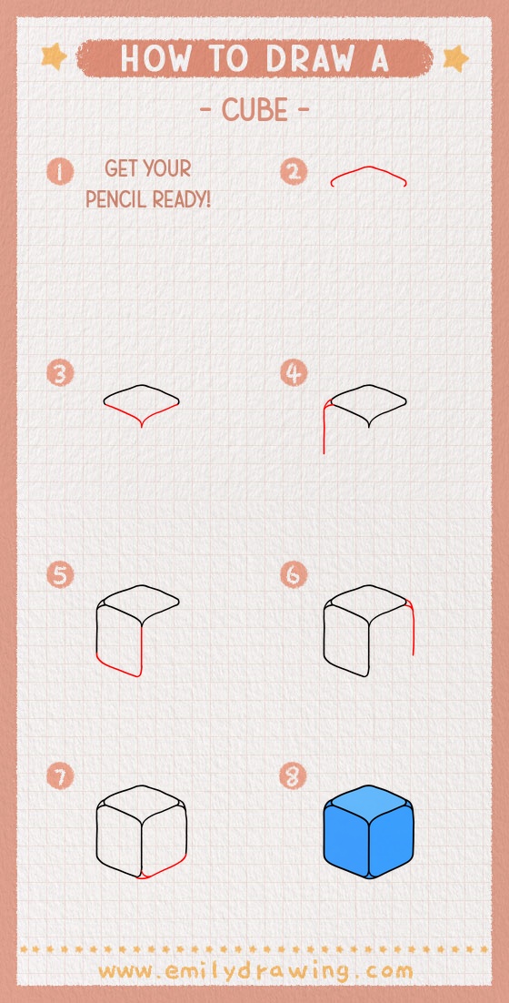 how to draw a cube pinterest pin
